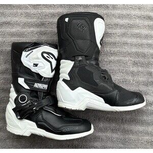 Alpinestars Tech 3s Boots Black White Kids Size 7